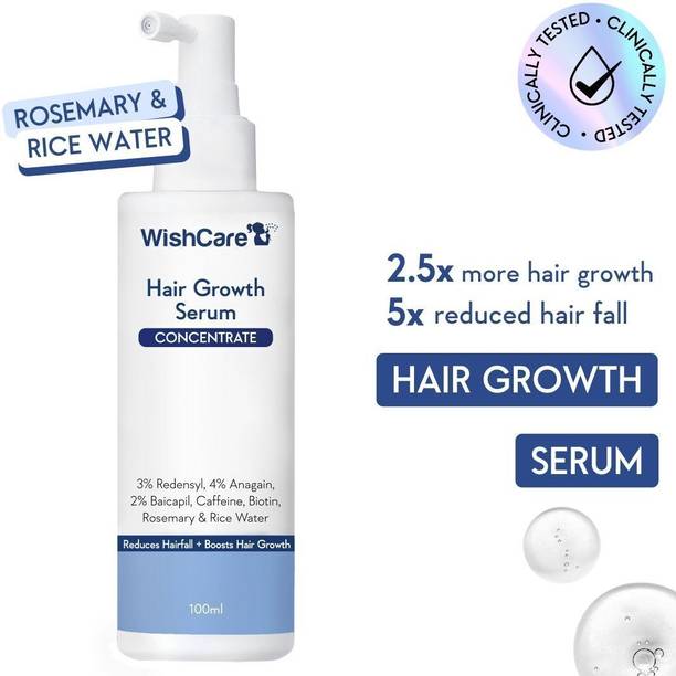 WishCare HairGrowth Serum-Resdensyl,Anagain,Caffeine,Biotin,Keratin&RiceWater100ml