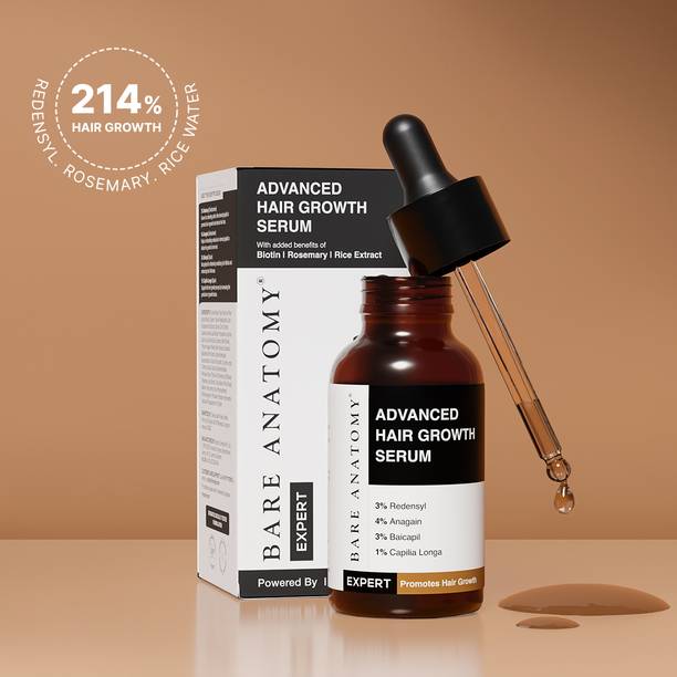 BARE ANATOMY Advanced Serum - Redensyl, Anagain, Rosemary, Biotin for Hair Growth