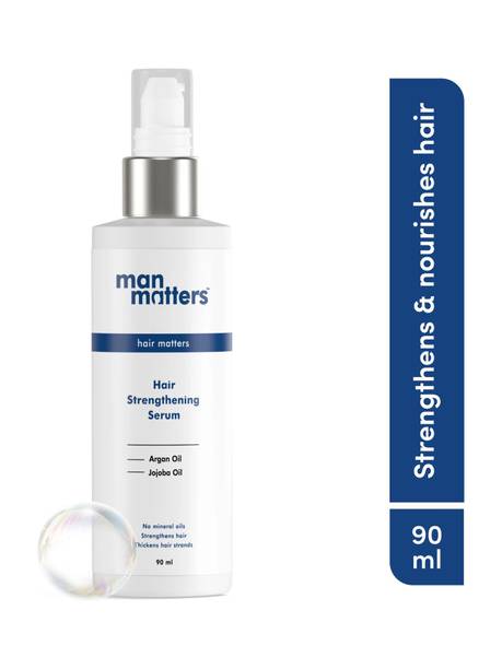 Man Matters Hair Strengthening Serum | Argan Oil, Jojoba Oil | Non-Sticky, Anti Frizz