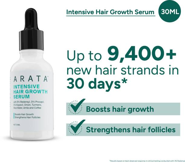अराटा Hair Growth Serum with 3% Redensyl | Boosts Growth & Reduces Hairfall