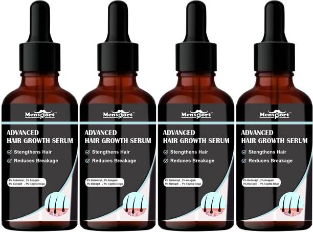 Mensport Advanced Hair Growth Serum - Reduce Hairfall & Boost Hair Growth (30ml) Pack 4