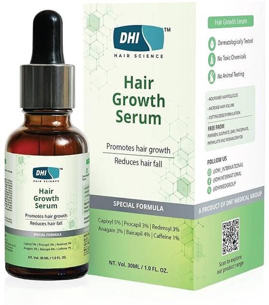 DHI Hair Growth Serum with Capixyl, Procapil, Redensyl, Anagain, Baicapil & Caffeine
