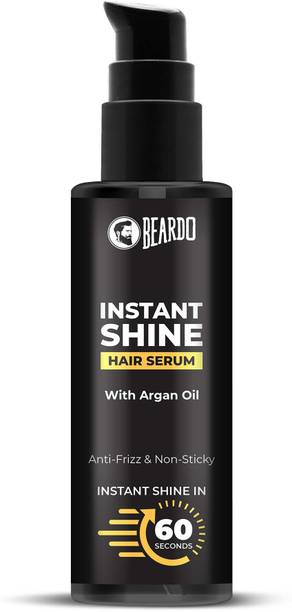 BEARDO Instant Shine Hair Serum For Men | Argan Oil | Anti-frezz, Non-sticky&smoothness