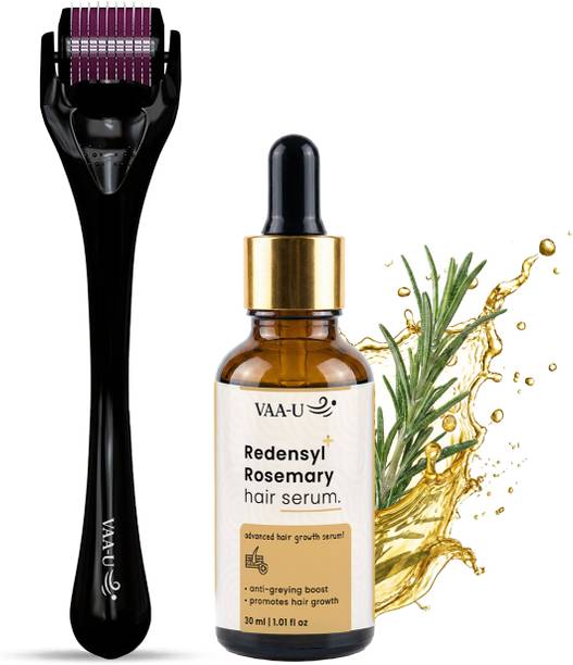 VAA-U Advanced Hair Growth Serum with 3% Redensyl & Derma Roller (0.5mm)