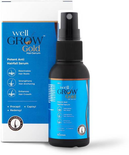Brinton WellGrow gold hair serum for Hair Care, Women, Men | Reactivates Hair Roots