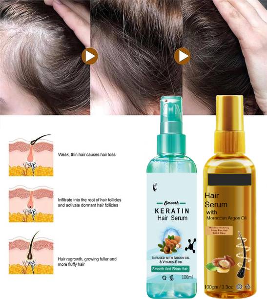 KA-KAIASHA Argan Oil & Vitamin-E Scalp Serum For Men & Women- NHS-789
