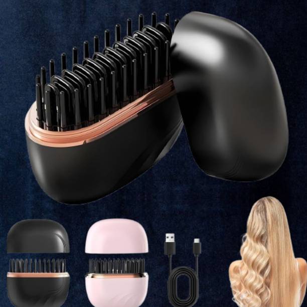 EKISHA Compact Travel Hair Straightener for Everyday Hair Styling QuickNest Straightening Comb Hair Straightener