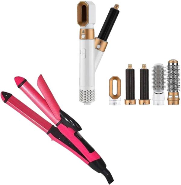 TechKing Combo C644 - 5 in 1 Hair Dryer hot air Brush Styler & 2 In 1 Curler Hair Styler