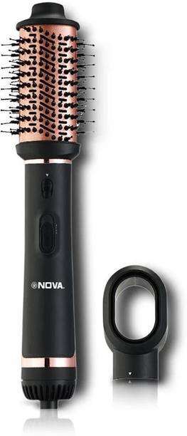 NOVA 3 in 1 Hot Air Brush for Women | One Step Dryer, Volumizer and NHP 8226 Hair Straightener Brush