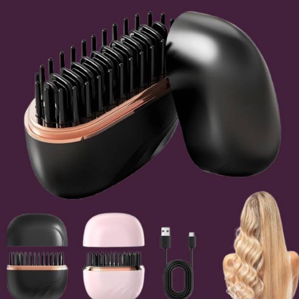 EKISHA Premium Shine Portable Hair Straightener Capsule Tool SmoothCharm Heat Brush Hair Straightener