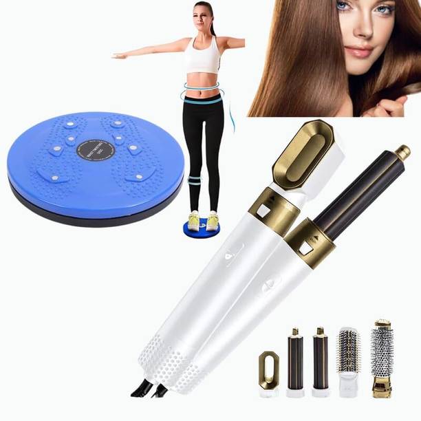 DRUMSTONE 5-in-1 Portable Foldable Design & Transform Your Fitness with Twister Slimmer C297.BrownG013HairStyler+GKB35FitTwistr Hair Styler