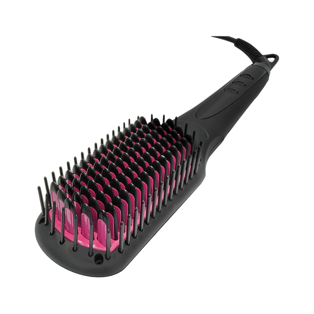 AGARO 2-in-1 Hair Straightener & Comb, Anti-Scald Feature HSB2206 Hair Straightener Brush