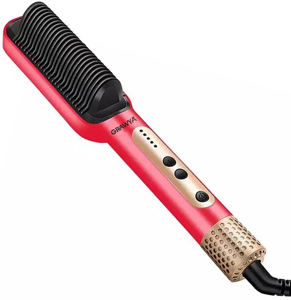 Grawya J-25 Professional Hair Straightener Comb for Women Hair Styler Straightener Brush Hair Straightener Brush