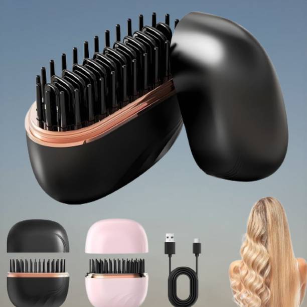EKISHA Crystal Silk Hair Straightening Capsule for Daily Styling NanoGlow Heat Comb Hair Straightener