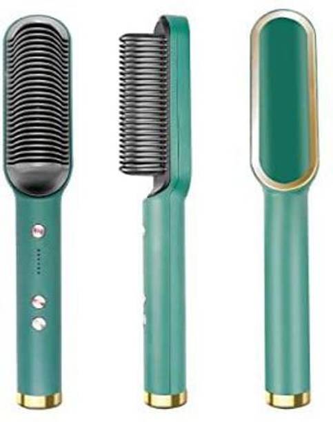 MY COOL STAR 3 In 1 Straightening HAIR STRAIGHT COMBO Hair Straightener Brush (Green) 3 In 1 Straightening HAIR STRAIGHT COMBO Hair Straightener Brush (Green) Hair Straightener