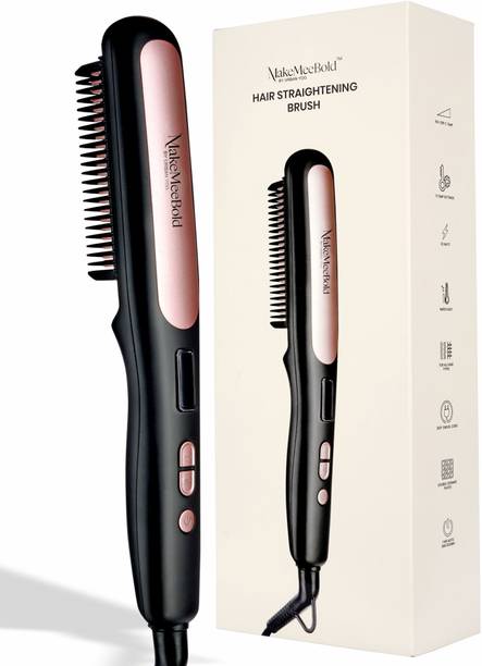 URBANYOG Hair Straightening Brush with Ceramic Coated Plates, 5 Temperature Controls Hair Styler