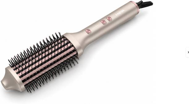 NOVA Temperature Controlled Hot Air Brush for Women | One Step Volumizer and NHS 912 Hair Straightener Brush