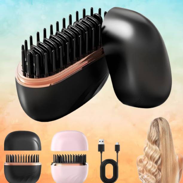 EKISHA Portable USB Hair Straightener Brush with Fast Heat System PocketFlex Hair Tool Hair Straightener