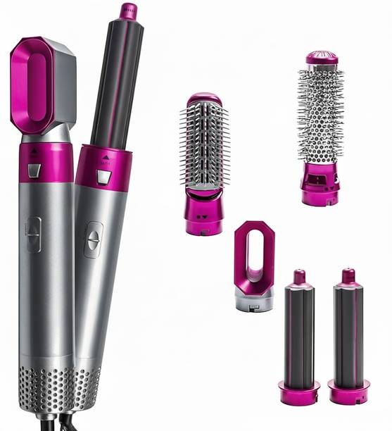SmartTech Traders 5-in-1 Hot Air Hair Brush Set | 1000W Multi-Function Hair Dryer, Straightener Volumizer | Ionic Hair Dryer Brush for Women, Smooth & Frizz-Free Styling Hair Styler