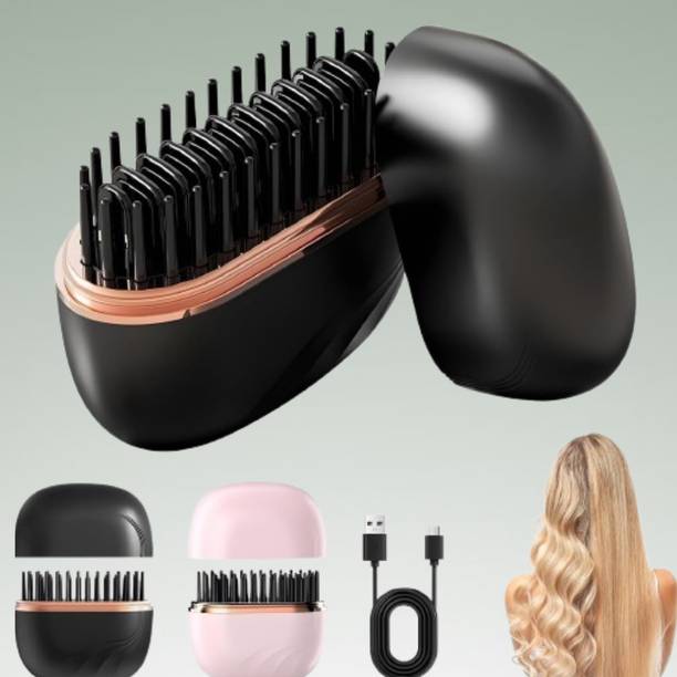 EKISHA Infinity Smooth USB Rechargeable Hair Styling Brush AirGlow Mini Heat Comb Hair Straightener