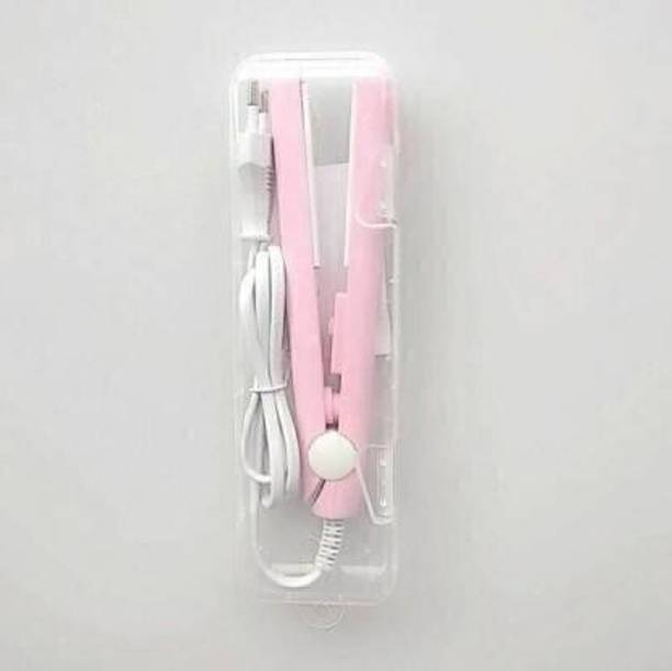 CROMIFY Mini Hair Straightener Crimper Flats Iron Easy To Carry Mini Professional Temperature Control Flat Iron with Plastic Storage Box Hair Straightener