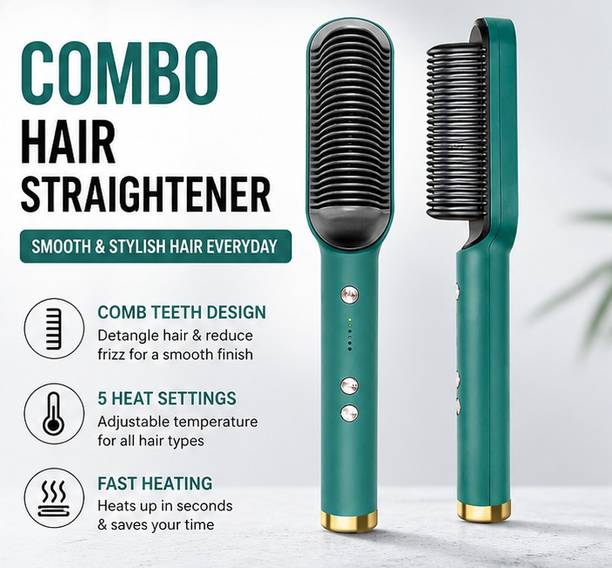 SaAvira NEW COMBO HAIR STRAIGHTENER NEW COMBO HAIR STRAIGHTENER Hair Straightener Brush