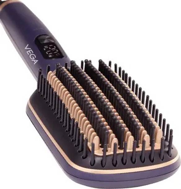 VEGA Black Shine Hair Straightening Brush for Women LitStyle L1 Hair Straightener Brush VHSB-06 Hair Straightener Brush