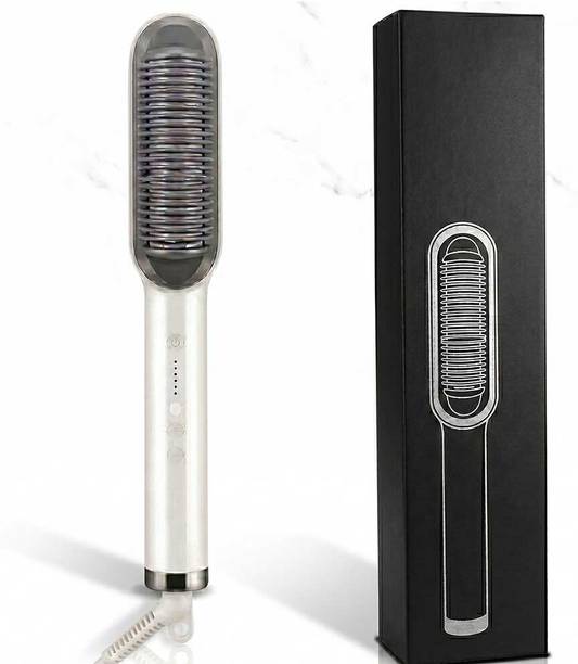 Frinzoo Hair Smoothing Brush with Temperature Control and Quick Heat Up Hair Straightener