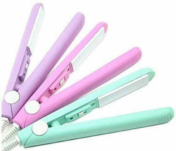 KHALIFA AND BADSHAH Fast Heat up Mini Hair Straightener, Styler for all Hair Types, Assorted Colors Mini Hair Straightener AA-24, Mini Hair Straightener Ceramic Plates Fast Heat up Hair Straightener