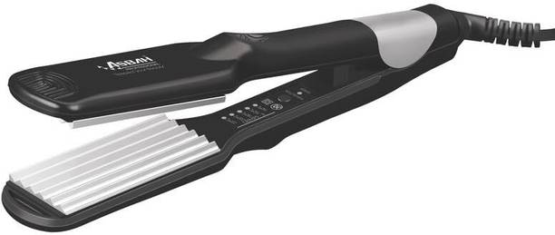 Asbah Crimps – II Titanium Micro Tooth Plates (112×24mm), 360° Swivel Cord Salon Professional Hair Styling Tool, 220°C Pro Variable Temperature Control Hair Straightener