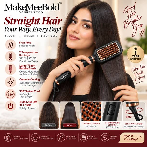 Makemebold FRIZZ FREE Hair Straightener Brush