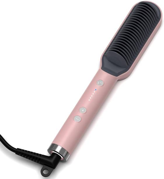 Milixir Smooth Shiny Hair Care Comb for Men & Women | Fast Heating, Ionic Care Comb with 5 Heat Settings Hair Straightener Brush