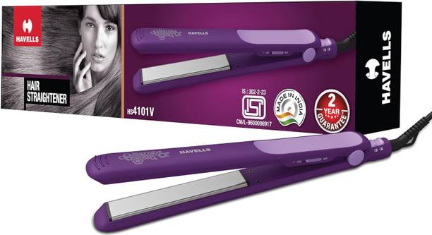 HAVELLS Wide Plate HS4101 Ceramic Plates Fast Heat up Hair Straightener, Hair Straightener