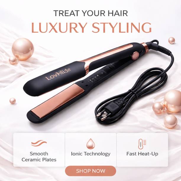 LOVHIDE HS-03 Quick Heat Ceramic Plate Hair Straightener for Smooth Everyday Styling Hair Straightener