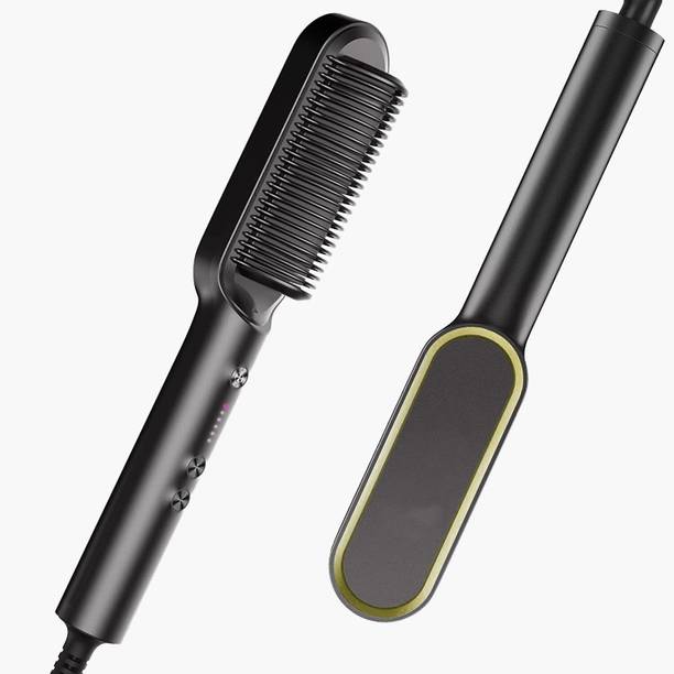 VICHAXAN Pro Shine Electric Heating Ionic Straightening Comb Brush | Best Ceramic Hair Style Machine Suction Cup for All Beautiful hair | Hair Straightener