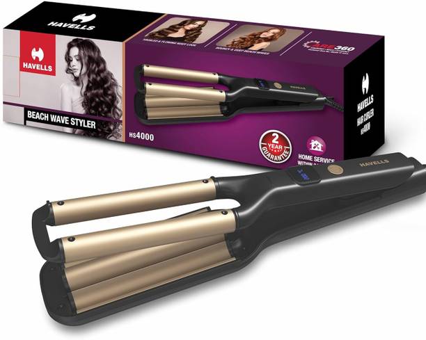 HAVELLS Wave Styler with Ceramic Coated Barrel | Adjustable Temperature Settings Hair Styler