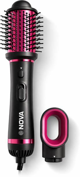 NOVA 3 in 1 Hot Air Brush for Women | One Step Dryer, Volumizer and NHP 8228 Hair Straightener Brush