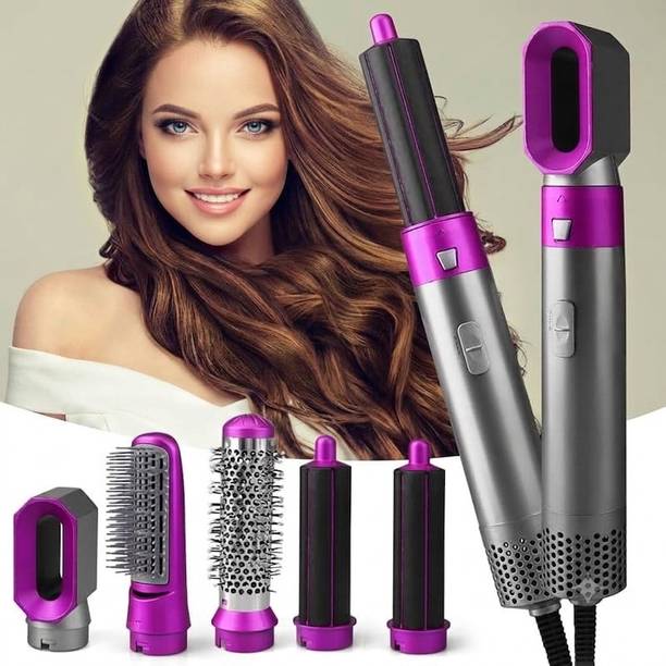SmartTech 5-in-1 Hair Styling Tool for Women | Curl, Straighten, Wave, Volumize & Blow Dry | All-in-One Electric Hair Styler Kit for Home Use Hair Straightener