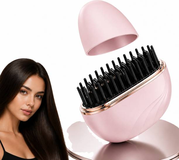 Sanzara Cordless Ceramic Fast-Heat Styling Brush for Women, Rechargeable Portable Mini Wireless Hair Straightening Comb Hair Straightener