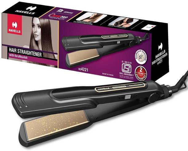 HAVELLS Wide Plate Hair Straightener, Keratin Technology, For All Hair Types Wide Plate Hair Straightener, Keratin Technology, For All Hair Types Hair