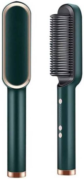SHREEJI E COMMERCE Portable Hair Straightener Comb Rechargeable Brush Smooth Hair Straightening & Detangling Hair Straightener Brush