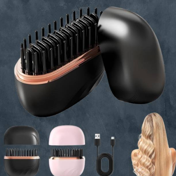 EKISHA Compact Hair Styling Brush for Sleek and Smooth Hairstyles USB Smooth Styling Comb Hair Straightener