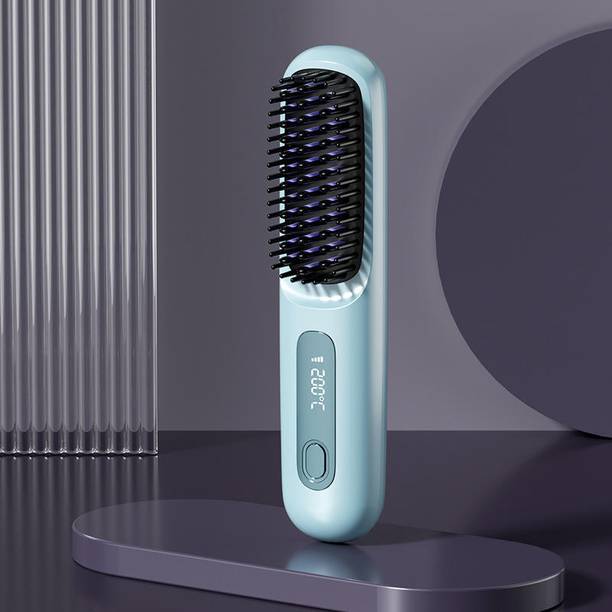 Orynthis Digital Heat Straightening Comb | Portable, Wireless, Rechargeable & Cordless Hair Straightener Brush