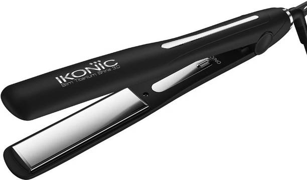 Ikonic Professional Women Hair Straightener with Digital Temperature Adjustment Slim Titanium Shine 3.0 Hair Straightener