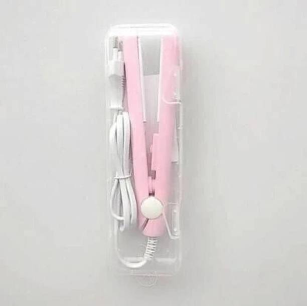 CROMIFY Mini Hair Straightener Crimper Flats Iron Easy To Carry Mini Professional Temperature Control Flat Iron with Plastic Storage Box Hair Straightener