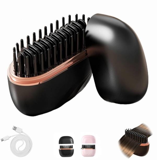 PORMONO Straight Hair Comb Comb Mini Cordless Ionic Hot Comb Comb Mini Cordless Ionic Hot Comb Hair Hair Straightener Brush