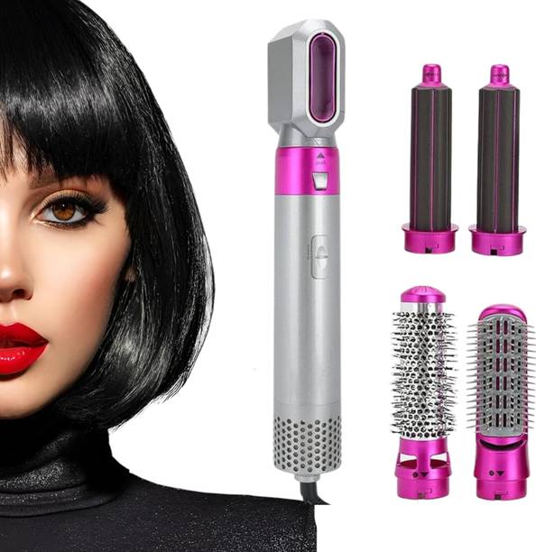 Dizosonic 5-in-1 Hair Dryer and Air Brush - Multi-Functional Hot Air Hair Dryer Styling Tool for Straightening, Curling, Volumizing Hair Styler