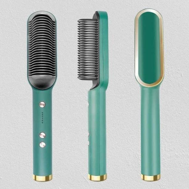 HRT 2-in-1 Hair Straightener Comb Brush for Men & Women Fast & 5 Adjustable Heating JE_Hair-Brush-03 Hair Straightener Brush