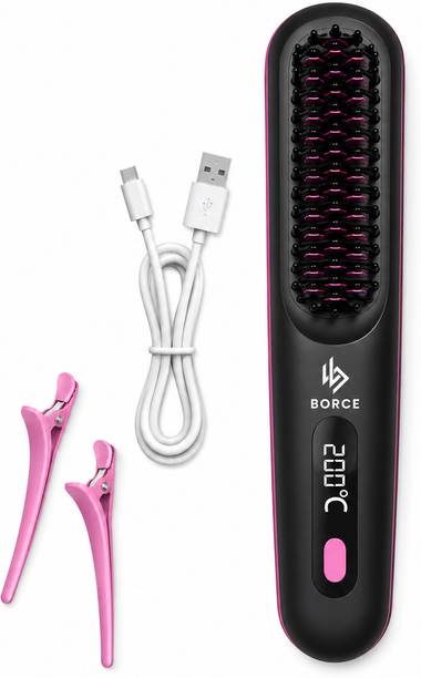 Borce Cordless Hair Straightener Brush for Women Hair Straightener Brush