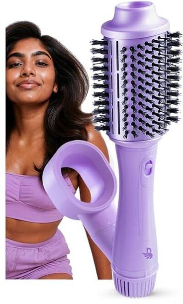 BOMBAE Hairess Volumizer and Dryer Hairess Ionic 3-In-1 Hot Air Brush Hair Dryer, Volumizer, & Straightener Hair Straightener Brush